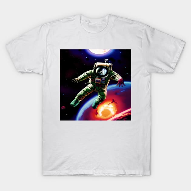 Zombie Astronaut Lost in Space T-Shirt by Mihadom